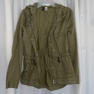 Olive green jean jacket